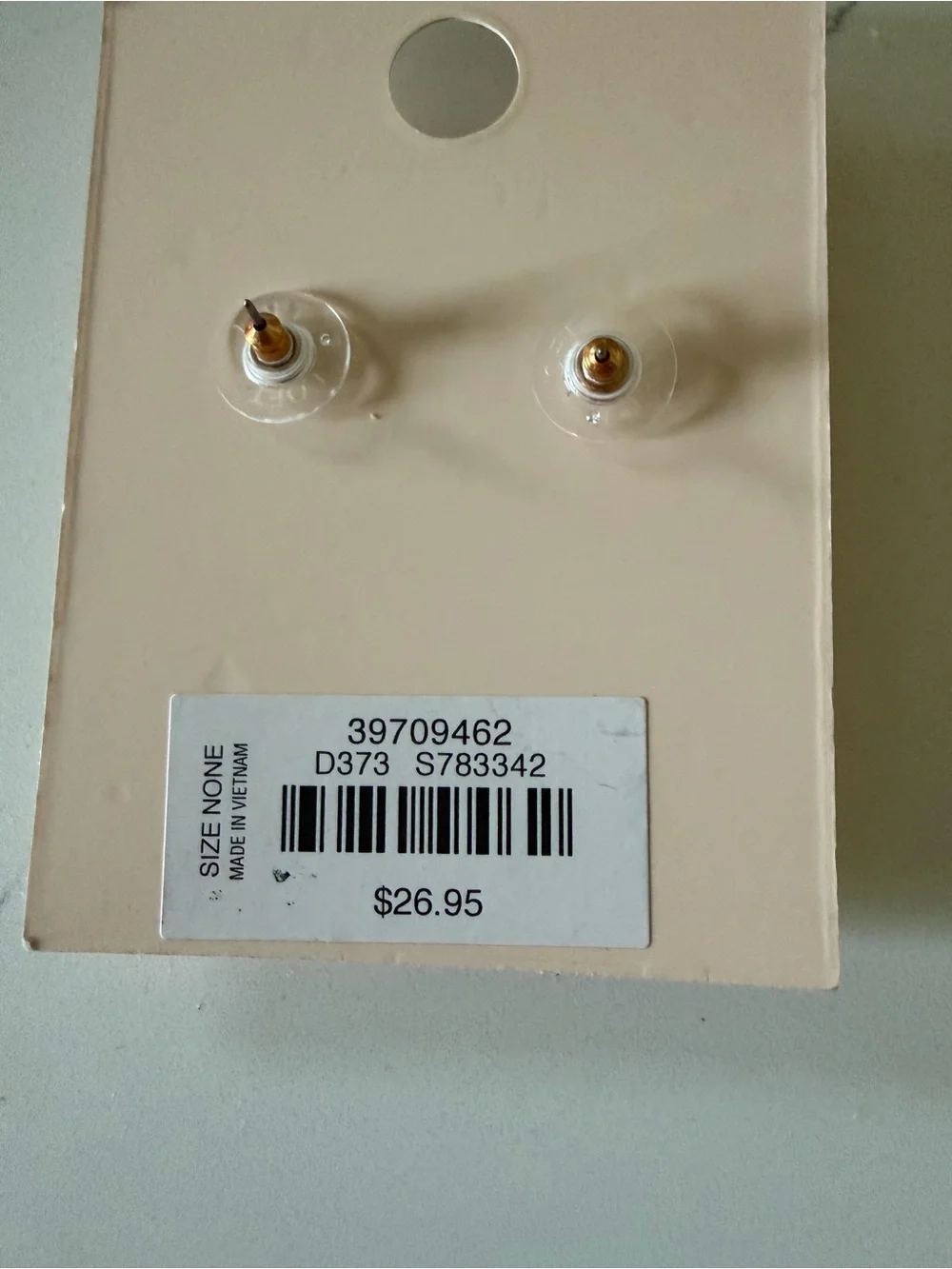 LOFT Clear Crystal Drop Stud Earrings